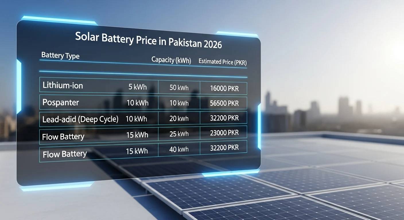 Read more about the article Solar Battery Price in Pakistan 2026: Latest Rates, Comparison, and Expert Buying Guide