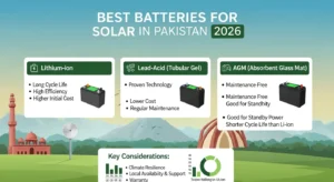 Read more about the article The Best Battery for Solar in Pakistan 2026 – Expert-Verified