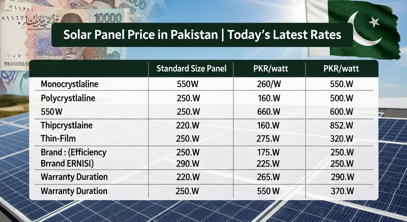 Read more about the article Solar Panel Price in Pakistan: Complete Pricing Guide with Brands, System Costs & ROI Analysis