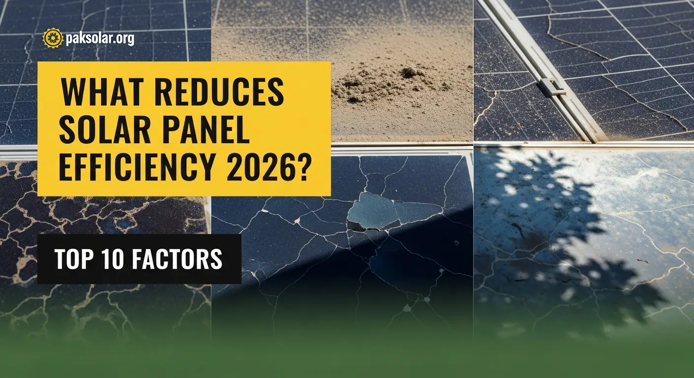 Read more about the article What Reduces Solar Panel Efficiency 2026| Complete Guide to Factors & Solutions
