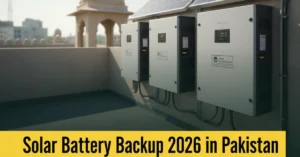Read more about the article Solar Battery Backup 2026 in Pakistan: Lithium Batteries, Costs & Installation